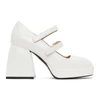 NODALETO WHITE PATENT BULLA BABIES HEELS