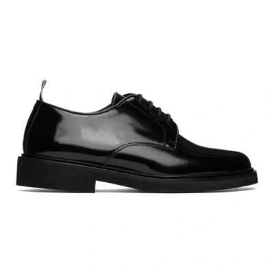 Thom Browne Uniform Patent Leather Derby Shoes In Black