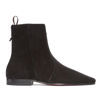 Christian Louboutin Black Cardaboot Boots In Bk01 Black