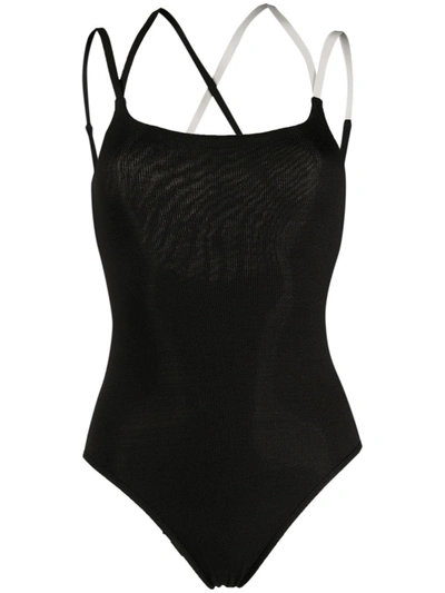 Vaara Lily Crossback Bodysuit In Black