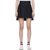 Thom Browne Women Mini Dropped Back Pleated Skirt In School Uniform Plain Weave In Navy