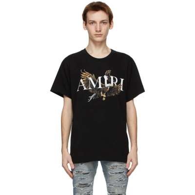 Amiri Eagle-print Cotton T-shirt In Black