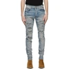 Amiri Bandana Thrash Denim Jeans In Clay Indigo