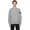 Stone Island Logo Patch Round Neck Sweatshirt In Grey
