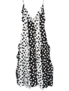 CAROLINA HERRERA POLKA-DOT STRIPE DRESS