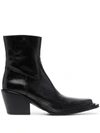 ACNE STUDIOS SQUARE-TOE ANKLE BOOTS