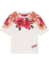 DOLCE & GABBANA FLORAL-PRINT COTTON T-SHIRT