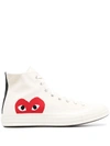 Comme Des Garçons Play Off-white Converse Edition Half Heart Chuck 70 High Sneakers