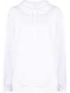 Msgm Metallic-logo Cotton Hoodie In White