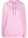 Msgm Logo-print Pullover Hoodie In Pink