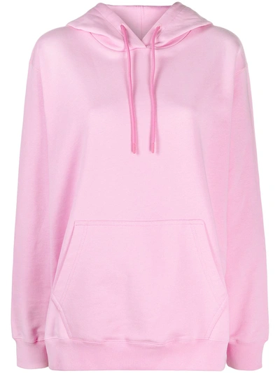 Msgm Logo-print Pullover Hoodie In Pink