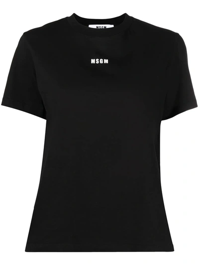 Msgm Logo-print Short-sleeved T-shirt In Black