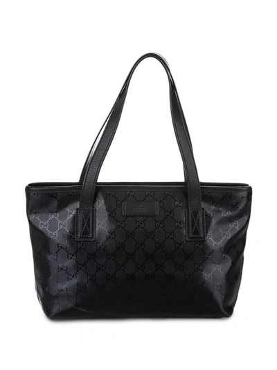 Pre-owned Gucci Gg Imprime Shoulder Bag In Black