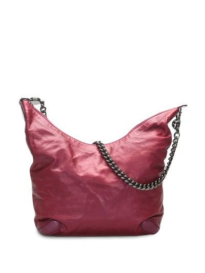 Pre-owned Gucci Galaxy Chain Shoulder Bag In Pink