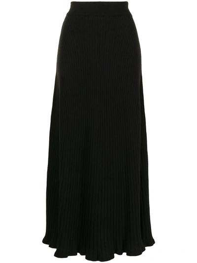 Anna Quan Selma Ribbed-knit Skirt In Black