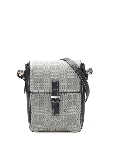Pre-owned Burberry House Check 斜挎包 In Grey