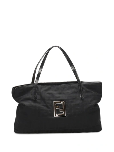 Pre-owned Fendi Zucca Handbag In Black