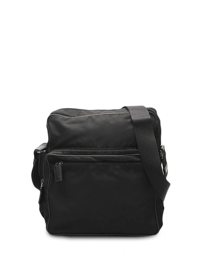 Pre-owned Prada Logo-patch Crossbody Bag In Black
