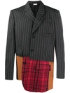 COMME DES GARÇONS HOMME DEUX ASYMMETRIC PATCH-WORK BLAZER