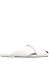 Marsèll Crossover Straps Flat Sandals In White