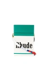 Rhude Cig Logo-print Crossbody Bag In Green