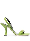 BY FAR BUCKLE DETAIL SLINGBACK SANDALS