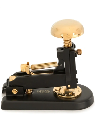 El Casco 18 Karat Gold Desk Stapler In Black