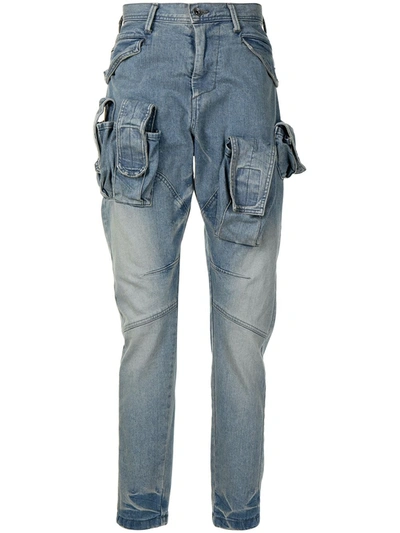 Julius Straight-leg Cargo Jeans In Blue