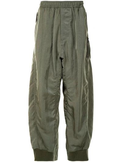 Julius Loose-cut Track Pants In Green