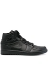 Jordan 1 Mid High-top Sneakers In Black