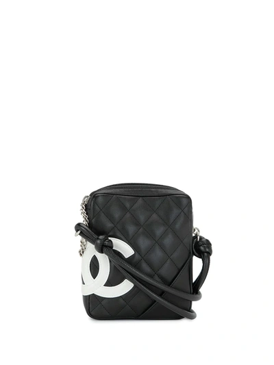 Pre-owned Chanel 2005 Cambon Quilted Cc Crossbody Bag In Black