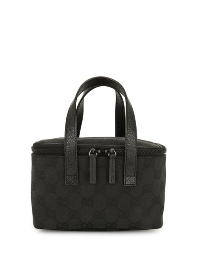 Pre-owned Gucci 2000s Mini Gg Supreme Tote Bag In Black