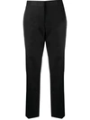 Jil Sander High-rise Cropped Trousers In Black
