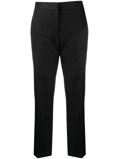 Jil Sander High-rise Cropped Trousers In Black