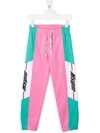 MSGM COLOUR-BLOCK TRACK PANTS