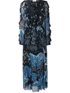 RED VALENTINO PATTERNED TIE-NECK MAXI DRESS
