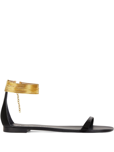 Giuseppe Zanotti Kay Two-tone Sandals In Black