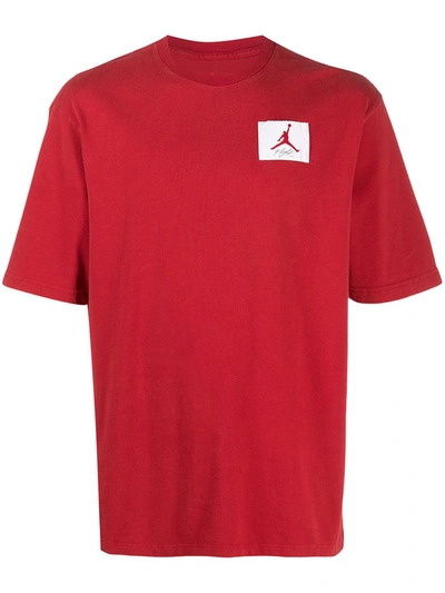 Jordan Air  Logo Print T-shirt In Red