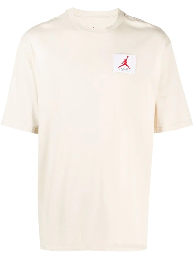 Jordan Air  Logo Patch T-shirt In Neutrals