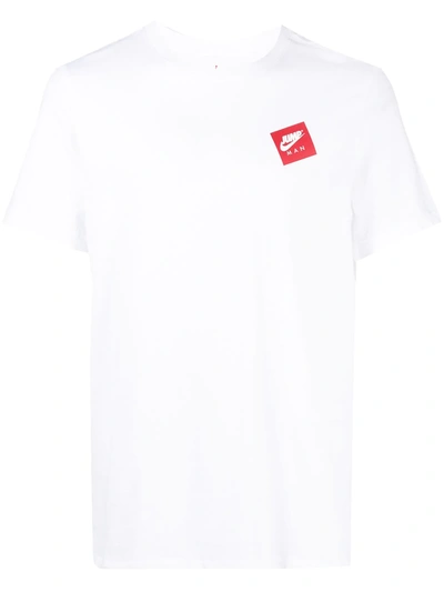 Jordan Air  Logo Print T-shirt In White