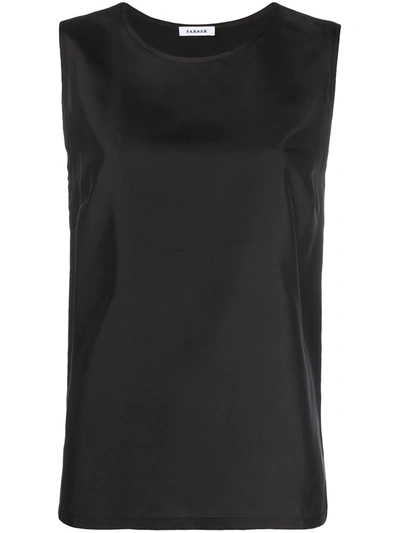 P.a.r.o.s.h Round-neck Sleeveless Tank Top In Black