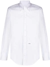 Dsquared2 Slim Cotton Poplin Tuxedo Shirt In White