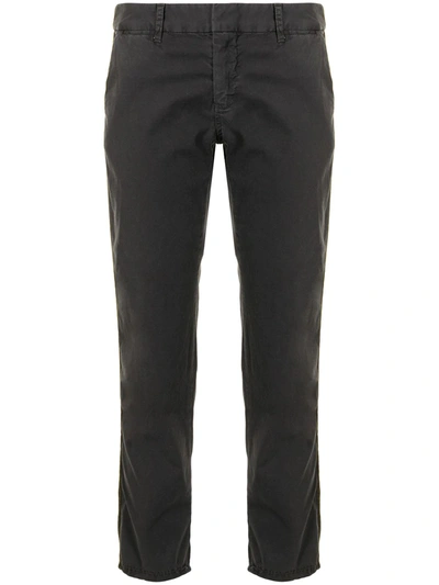Nili Lotan East Hampton Cropped Trousers In Jet Black W/ Black And Bronze