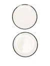 Ann Deumelemeester X Serax Shadow-trim Porcelain Plate Set In White