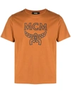 Mcm Collection Logo Short-sleeve T-shirt In Roasted Pecan