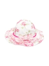 MONNALISA FLORAL-PRINT COTTON HAT