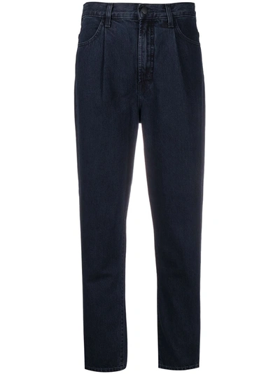 J Brand High-waisted Tapered-leg Jeans In Blue