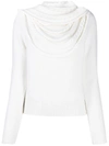 Loewe Cowl-neck Long-sleeve Jumper In White