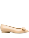 Ferragamo Woman Ballet Flats Antique Rose Size 7.5 Lambskin In Neutral