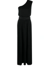 FEDERICA TOSI BELTED ONE-SHOULDER LONG DRESS